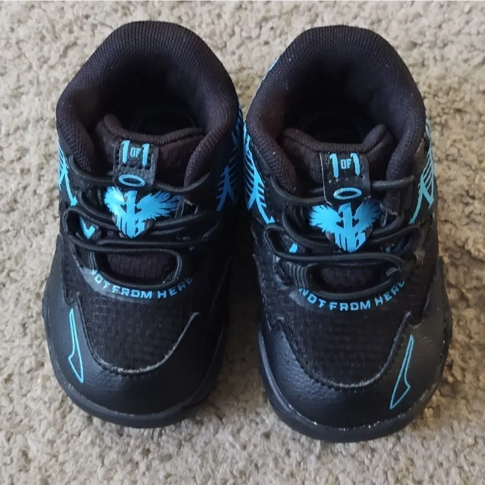 Puma Melo MB.01 JR Black/Teal Toddlers Sneakers Size 4c PRE-OWNED